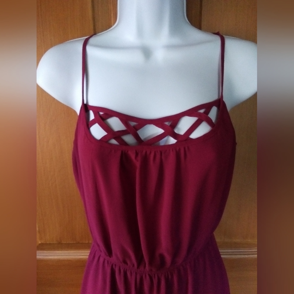 Studio Y  wine colored, sundress,spaghetti straps